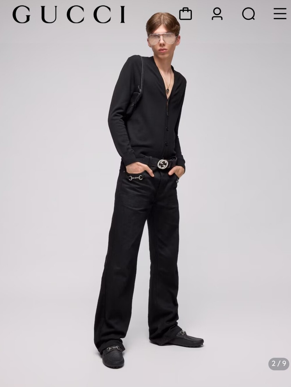 Gucci Men's Black Leather Bit Loafers